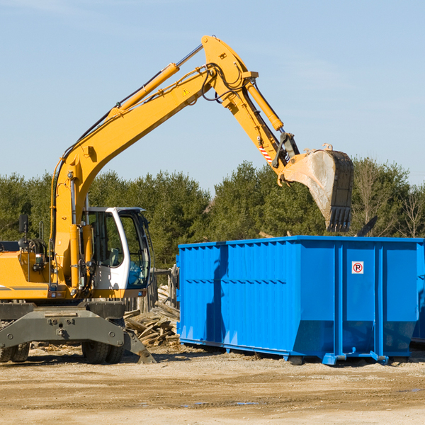 can i choose the location where the residential dumpster will be placed in Blandford MA